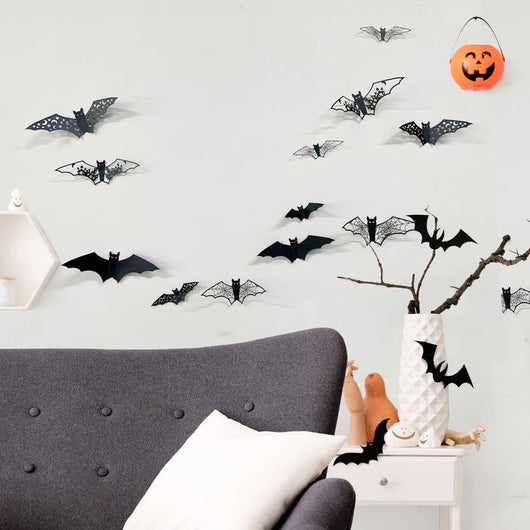 Pegatinas 3D de Murciélagos para Pared en Halloween - Image 13