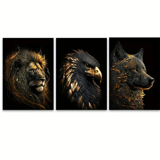 Cuadro Decorativo León - Pintura al Óleo sobre Lienzo para Sala de Estar - Image 6