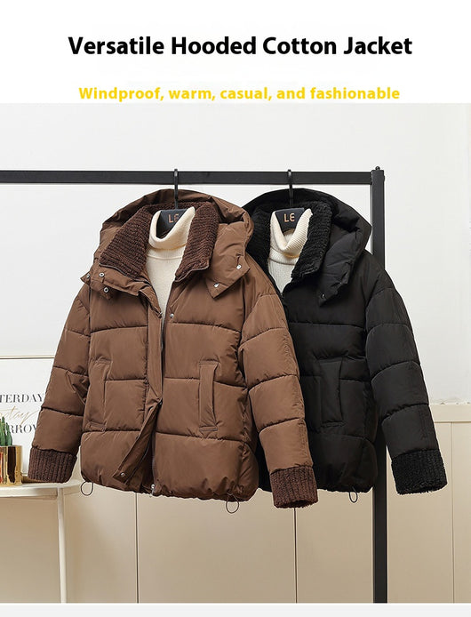 Chaqueta Acolchada Suelta con Capucha en Algodón - Image 7