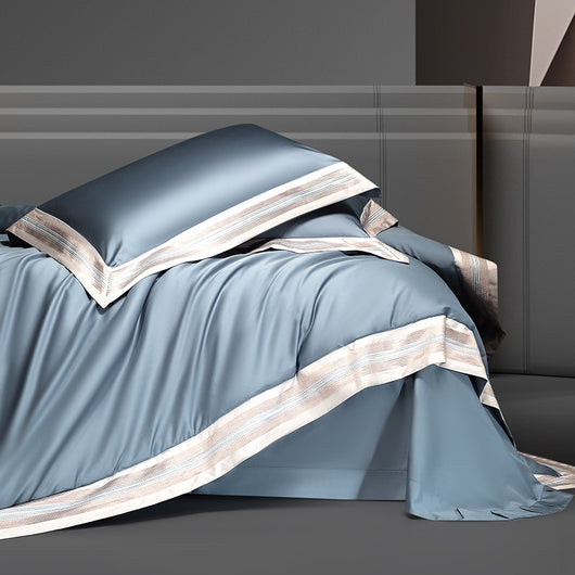 Juego de Cama 4 Piezas Algodón Puro Satinado con Bordados - Image 5