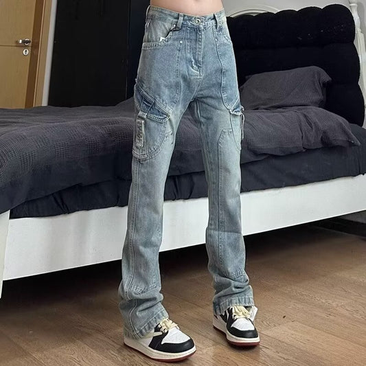 Pantalones de Trabajo Estilo Retro Americano para Hombre