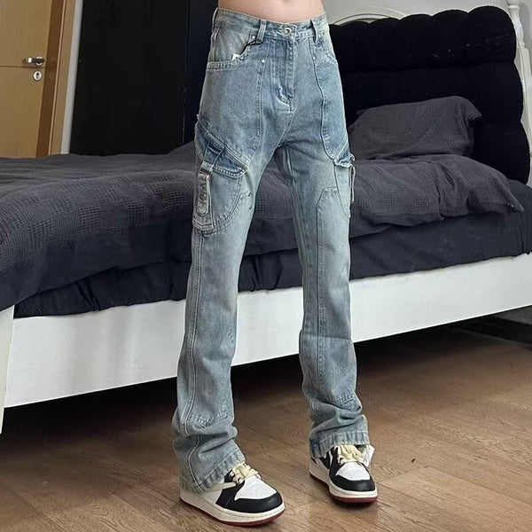 Pantalones de Trabajo Estilo Retro Americano para Hombre