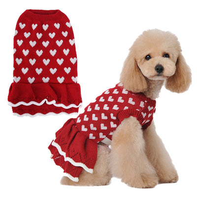 Suéter Cálido para Perro Diseño Amor Rojo Otoño Invierno - Image 29