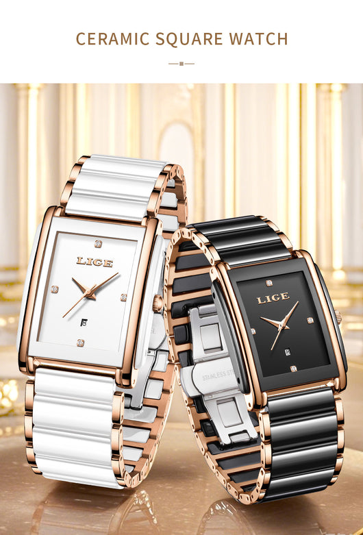 Reloj de Pareja Cerámica y Acero Inoxidable Cuarzo - Image 16