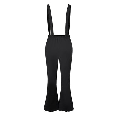 Pantalones Acampanados Cintura Alta con Tirantes Estilo Europeo - Image 3