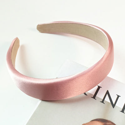 Diadema Retro de Satén con Esponja - Accesorio para Cabello Francés de Ancho Generoso - Image 63