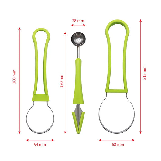 Excavador de Frutas 3 en 1 de Acero Inoxidable - Cuchara Multiusos Portátil - Image 11