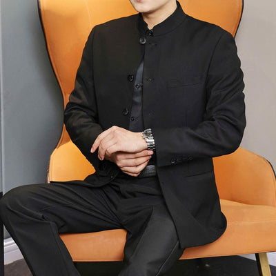Saco Slim Fit Primavera-Otoño con Inspiración Oriental - Image 7