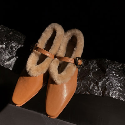 Zapatos Mujer con Correa al Tobillo en Piel de Oveja - Image 6