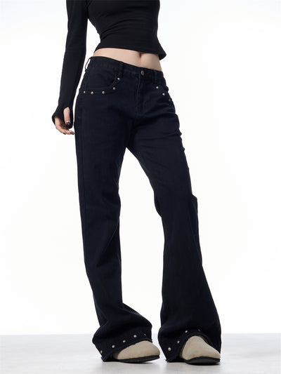 Pantalones Skinny Retro Talle Alto Elásticos con Bota Acampanada para Mujer - Image 21