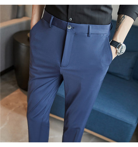 Pantalones Casuales Slim Fit de Color Sólido para Hombre - Image 21