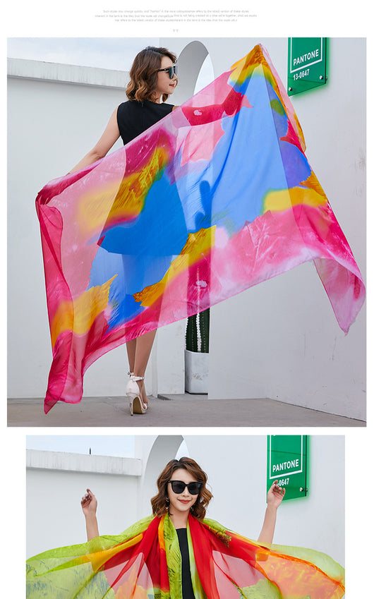 Foulard Ligero Multiuso para Playa - Protección Solar y Estilo - Image 47