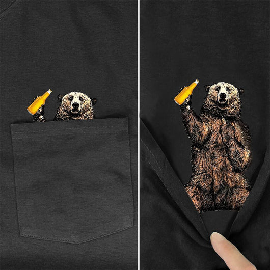 Camiseta de Algodón Estampada con Bolsillo Frontal - Unisex - Image 11