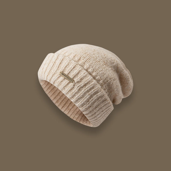 Gorro Tejido Mezcla de Lana en Colores Sólidos - Abrigo Perfecto para Clima Frío - Image 6