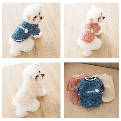 Abrigo Teddy Cálido con Bordado de Patitas para Perro - Image 10
