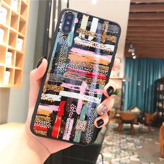 Funda Móvil con Diseño de Rayas Diamante y Onda Puntillada - Image 53