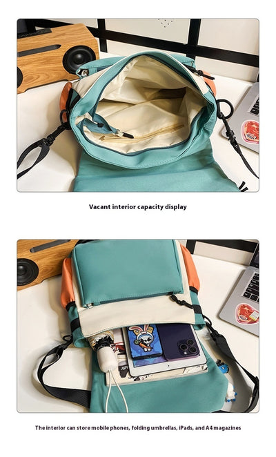 Bolsa de Hombro Casual Mujer Capacidad Grande Diseño Neutro Japonés - Image 36