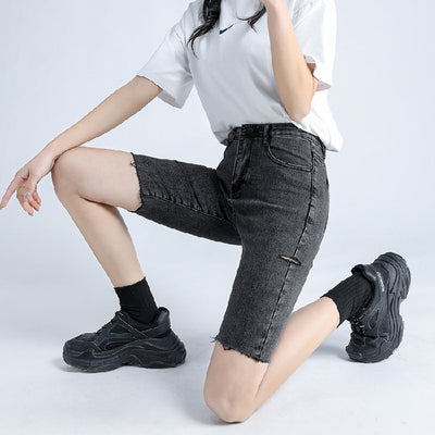 Pantalón Ajustado Denim Cinco Bolsillos Estilo Minimalista para Mujer - Image 7