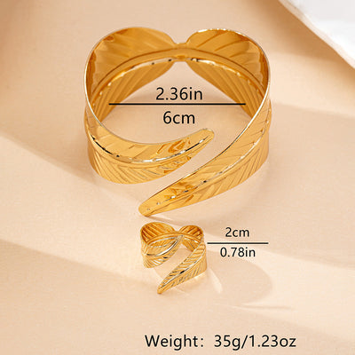 Pulsera Abierta de Aleación con Diseño Geométrico Personalizado - Image 6