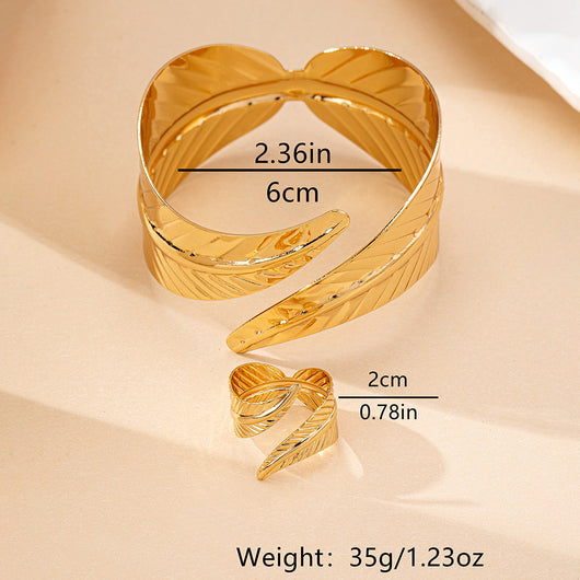Pulsera Abierta de Aleación con Diseño Geométrico Personalizado - Image 6