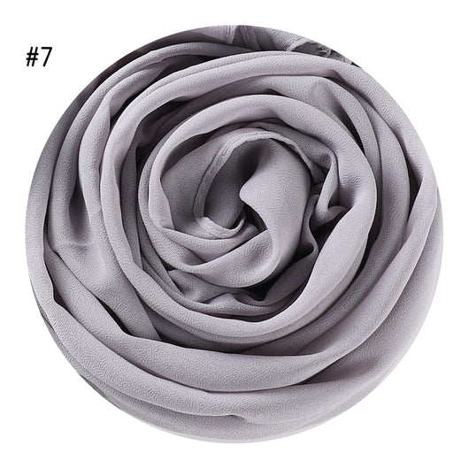 Pañuelo de Gasa Perlada en Colores Sólidos - Cobertura Elegante Monocromática - Image 11