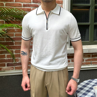 Camisa Casual de Punto con Solapa Transpirable para Hombre - Image 8