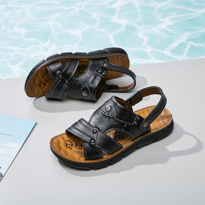 Sandalias Dual Cuero para Hombre - Comodidad Playa y Exterior - Image 9