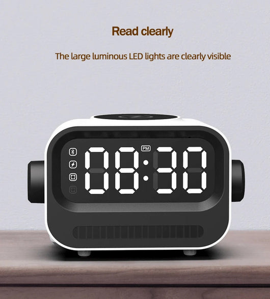 Reloj Despertador Digital 3 en 1 con Luz de Ambiente y Parlante - Image 12