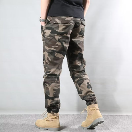 Pantalones Cargo Retro Estilo Japonés con Camuflaje y Corte Tobillero - Image 4