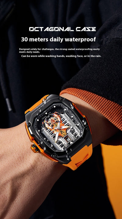 Reloj para Hombre con Fondo Transparente y Diseño Tridimensional - Image 15
