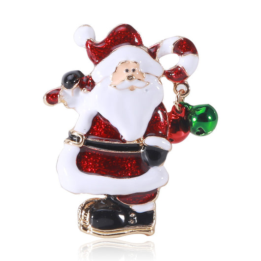 Broche Navideño Santa con Esmalte Goteo - Image 4