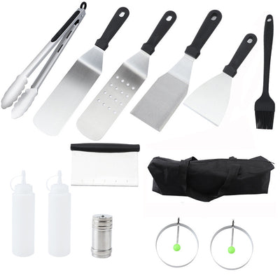 Set Completo de Herramientas BBQ en Acero Inoxidable - Pala para Asar Portátil - Image 5