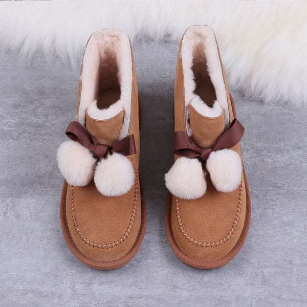 Zapatos Bajos para Mujer con Lazo de Terciopelo
