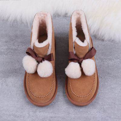 Zapatos Bajos para Mujer con Lazo de Terciopelo