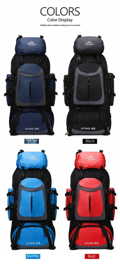 Mochila de Senderismo 90L XIYAHU - Resistente al Agua para Trekking y Acampada - Image 12