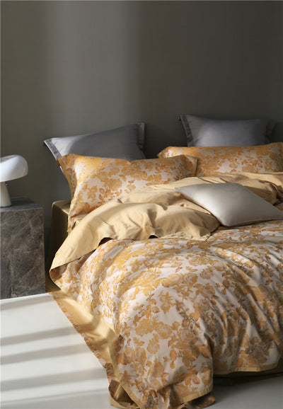 Juego de Cama Jacquard Algodón Puro Estilo Retro Americano 4 Piezas - Image 41