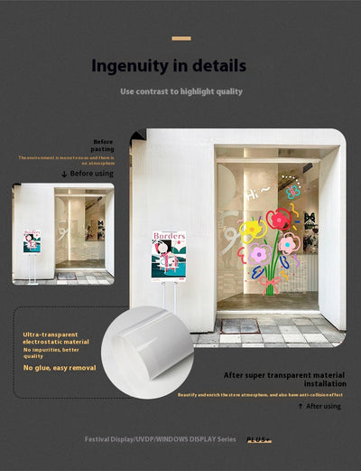 Pegatinas Decorativas de Flores para Ventanas - Adhesivos Estáticos Reutilizables - Image 13