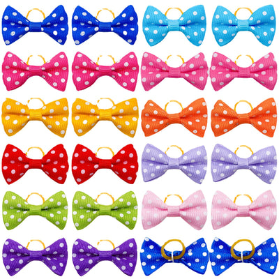 Moño Elástico con Lunares para Mascotas - Accesorios Floral para Perros y Gatos - Image 4