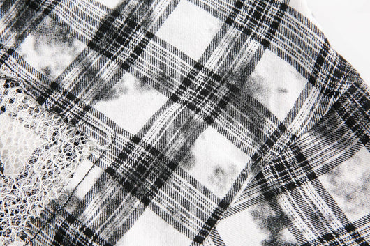 Camisa Cuadros Retro Oversize Manga Corta - Image 11