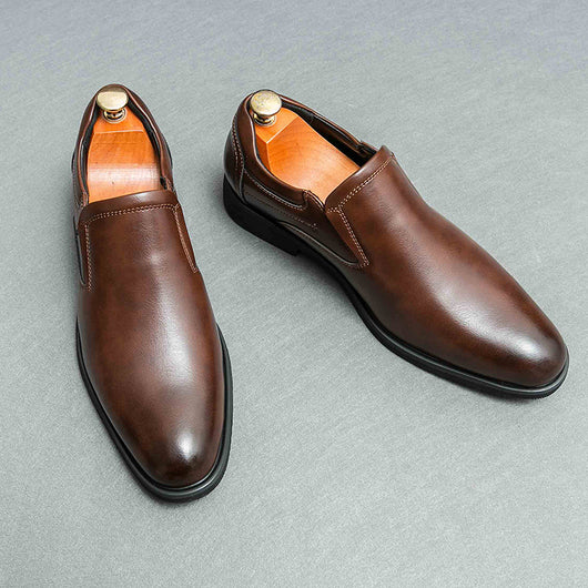 Zapatos de Cuero Formales Estilo Británico Retro para Hombre - Image 5