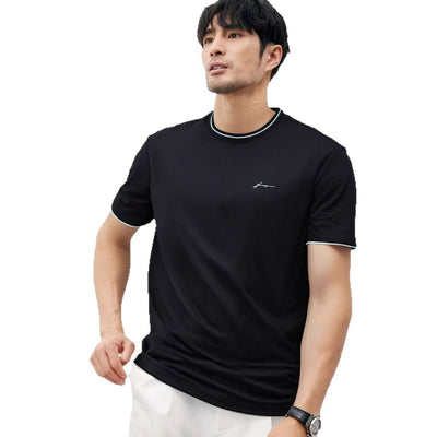 Playera Cuello Redondo Bloques de Color para Hombre con Bordado Artístico Personalizado - Image 4