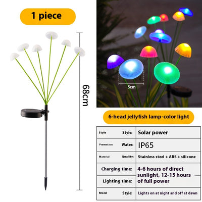Lámpara Solar de Fibra Óptica Multicolor para Exteriores - Image 9