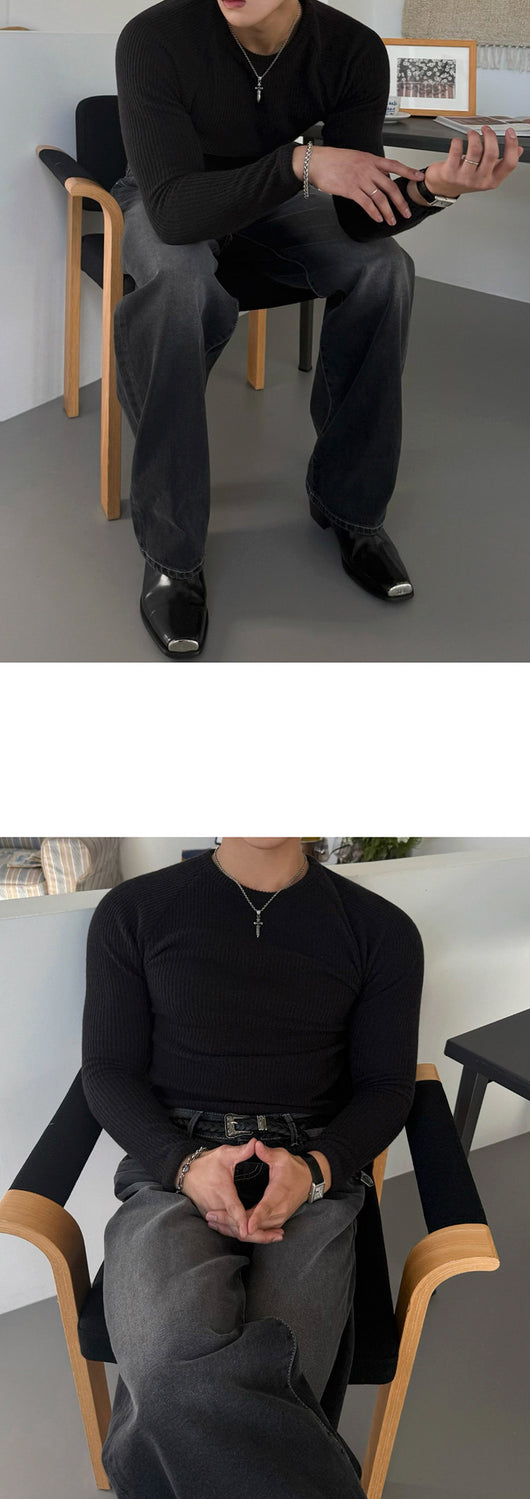 Camiseta Manga Larga Cuello Redondo Ajustada - Base Layer Otoño Hombre - Image 12