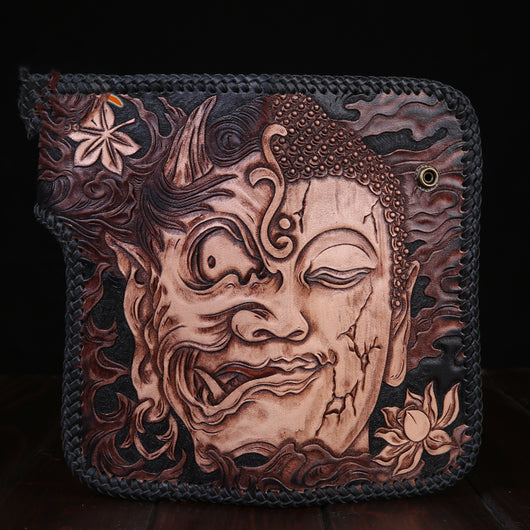 Billetera de Cuero Genuino Grabado para Hombre - Image 8
