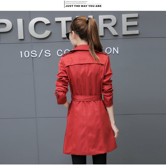 Abrigo Trench Coat Ajustado Talla Grande Largo Medio - Image 21