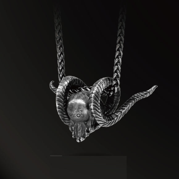 Colgante de Plata 925 con Incrustaciones de Oro 18k Estilo Punk