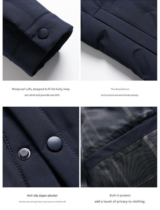 Chaqueta Acolchada Corta para Hombre - Abrigo Cálido y Elegante para Otoño Invierno - Image 9