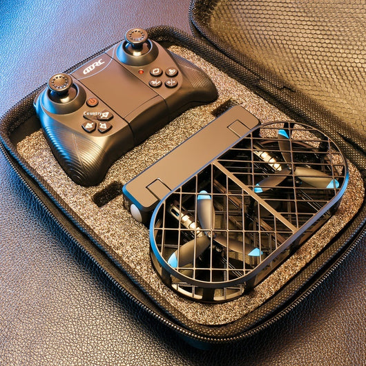 Dron Plegable V38 con Protección de Malla para Fotografía Aérea - Image 3