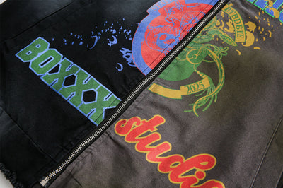 Chaqueta Primavera Hombre Graffiti Multicolor Corte Relajado - Image 16