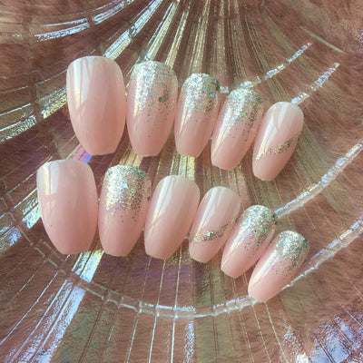 Uñas Postizas Bailarina Removibles con Diseño de Arte Nail - Image 4
